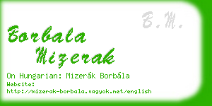 borbala mizerak business card